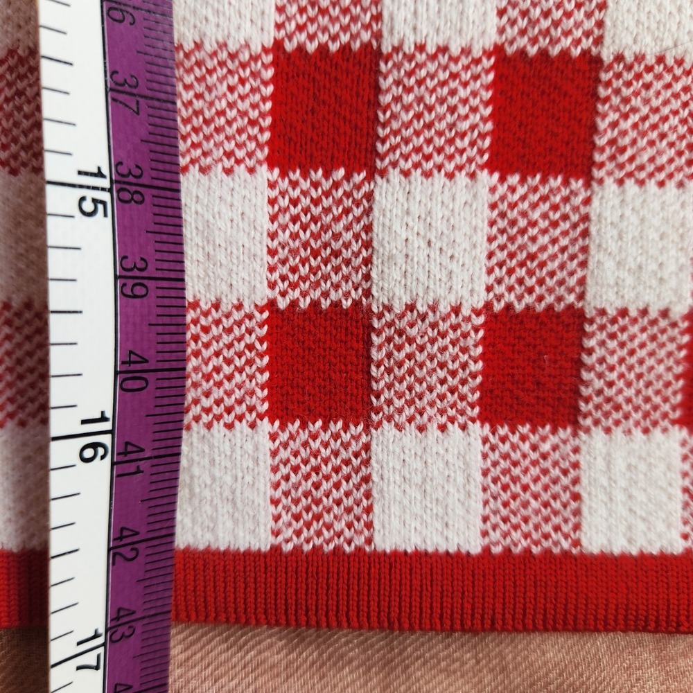 ASOS Design Tank Top Size M Red White Gingham Knit Cropped Women's - Picture 7 of 7